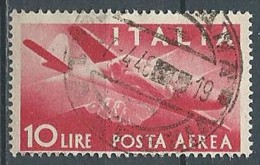 1945-46 ITALIA USATO POSTA AEREA 10 LIRE RUOTA - ED06 - Airmail