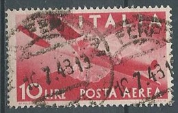 1945-46 ITALIA USATO POSTA AEREA 10 LIRE RUOTA - ED09 - Airmail