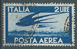 1945-46 ITALIA USATO POSTA AEREA 2 LIRE RUOTA - ED03 - Airmail