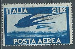 1945-46 ITALIA USATO POSTA AEREA 2 LIRE RUOTA - ED09 - Airmail