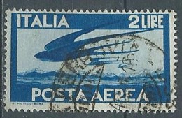 1945-46 ITALIA USATO POSTA AEREA 2 LIRE RUOTA - ED10 - Airmail