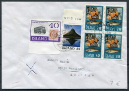 1981 Iceland Reykjavik F Cover - Sweden / Europa Fishing Postbus - Lettres & Documents