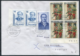 1982 Iceland Reykjavik F Cover - Sweden - Cartas & Documentos