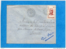 MARCOPHILIE-lettre AVION-Madagascar-cad-AMBOHIMAHASOA-1952 -   Afft Timbres-  Pour Françe - Brieven En Documenten