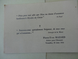 Pierre Yves Hazard Pretre Versailles 1954 - Devotion Images