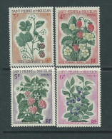 St Pierre Et Miquelon N° 400 / 04  X  Fleurs Les 4 Valeurs Trace De Charnière Sinon  TB - Nuevos