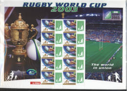 AUSTRALIA 2003 RUGBY WORLD CUP SES SHEETLET OF 10 NHM IN ORIGINAL PACKING Sports - Rugby