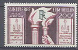 St Pierre Et Miquelon P.A.  N° 26  XX Approbation De La Costitution Sans Charnière,  TB - Unused Stamps