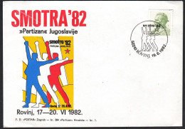 Yugoslavia 1982,  Illustrated Cover "Meeting "Partizan"" W./ Special Postmark "Rovinj", Ref.bbzg - Brieven En Documenten