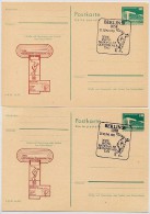 DDR P84-17-85 C119 Postkarten Zudruck Rot+ Rotbraun OLYMPISCHER TAG Berlin Sost. 1985 - Cartes Postales Privées - Oblitérées