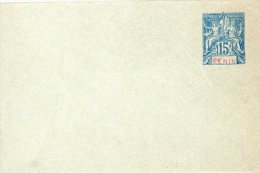 BENIN ENTIER POSTAL 15c BLEU TYPE GROUPE - Brieven En Documenten