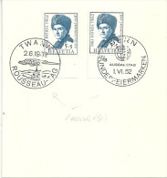 Sonderstempel  "Twann Rousseau Tag / Ersttagsstempel"         1962 - Brieven En Documenten