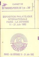 CARNET 2101-C2 Sabine De Gandon "PHILEXFRANCE 82" Fermé, Bas Prix, à Saisir. - Modernes : 1959-...