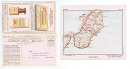 ZOJA ( MILANO ) CARTOLINA PUBBLICITARIA  - CARTA GEOGRAFICA REGGIO CALABRIA 1932 - Altri & Non Classificati