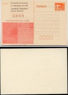 DDR P86I-4b-88 C24 ROTER ZUDRUCK VERSCHOBEN+ABKLATSCH 1987 - Private Postcards - Mint