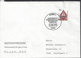 Germany 1992   Sehenswurdigkeiten  FDC  Mi.1623 R I  (zNr. 295) - Roller Precancels