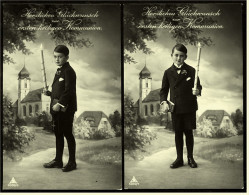 2 X Herzlichen Glückwünsch Zur Ersten Heiligen Kommunion  -  Ansichtskarten Ca.1910    (3303 ) - Kommunion