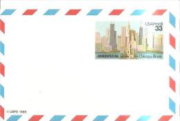 67538) Busta Postale Da33cent,usa Air Mail-ameripex 86-chicago Ilinois.nuova - 1981-00