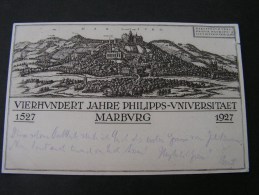 == Marburg Fest Karte UNI 1927  Mit Passendem SST - Marburg