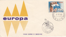 Enveloppe  FDC   1er  Jour   SAINT  MARIN   EUROPA    1963 - 1963