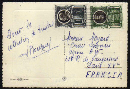 VATICAN -  VATICANO / 1957 CARTE POSTALE POUR LA FRANCE (ref 914) - Briefe U. Dokumente