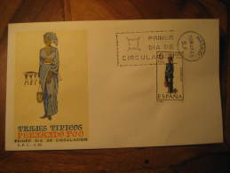 Madrid 1968 Regional Costume Dress Fdc Cover Guinea FERNANDO POO Spain Colonies Area España - Fernando Poo