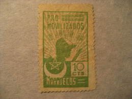 Pro Movilizados Spanish Civil War Poster Stamp Label Vignette Viñeta Spain Colonies Area España Marruecos - Spanish Morocco
