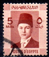 EGYPT 1937 Investiture Of King Farouk - 5m. - Brown FU - Oblitérés