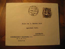 CEUTA 1963 To Barcelona Ribera Paint Stamp Cover Spain Colonies Area España Marruecos Morocco Maroc - Marocco Spagnolo