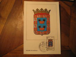 Madrid 1966 MELILLA Coat Of Arms Arm Escudo Maxi Maximum Card Spain Colonies Area España Marruecos Morocco Maroc - Spanish Morocco