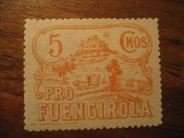 Pro FUENGIROLA Malaga Poster Stamp Label Vignette Viñeta España Guerra Civil War Spain - Viñetas De La Guerra Civil