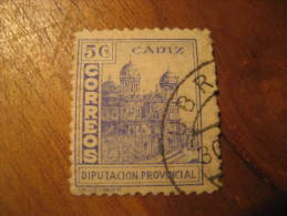 CADIZ Diputacion Provincial UBRIQUE Cancel Poster Stamp Label Vignette Viñeta España Guerra Civil War Spai - Viñetas De La Guerra Civil