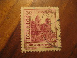 CADIZ Diputacion Provincial Poster Stamp Label Vignette Viñeta España Guerra Civil War Spain - Viñetas De La Guerra Civil