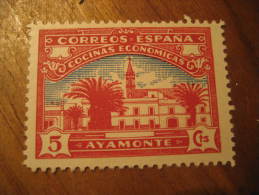 AYAMONTE Huelva Cocinas Economicas Poster Stamp Label Vignette Viñeta España Guerra Civil War Spain - Viñetas De La Guerra Civil