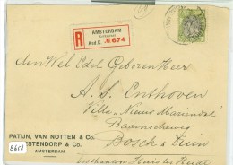 AANGETEKENDE BRIEF Uit 1921 Van AMSTERDAM Naar BOSCH En DUIN Bij HUIS TER HEIDE Gemeente  ZEIST * NVPH Nr 69  (8658) - Covers & Documents