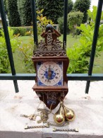 VINTAGE : DUTCH NU ELCK SYN SIN WITH BLUE DELFT TILES - Clocks