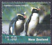 New Zealand 2001 $1.50 Fiordland Crested Penguin Used - - Usados