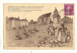 Cp, Contes, Fables Et Légendes, Légende De St-Saulgé - 3 - Les Cordeaux De Laine, Voyagée 1935 ? - Contes, Fables & Légendes