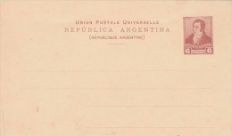 ARGENTINA 1895? - 6 Centavos Ganzsache Hellbraun ** Auf Pk - Lettres & Documents