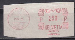 Switzerland  Meter Cancel 1973. - Postage Meters