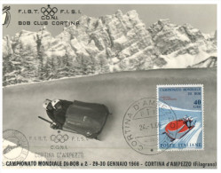 (PF 250) Italy - Bob Club Cortina - Winter Olympic Games Maxi Card - Olympic Games