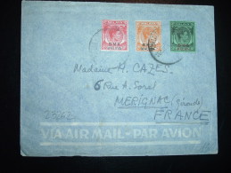 LETTRE PAR AVION POUR FRANCE TP 50C + 8C + 2C SURCHARGES B M A MALAYA OBL. 26 MAY 50 KUALA LUMPUR? - Maldivas (...-1965)