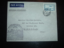 LETTRE PAR AVION TP AVION 6C OBL. MR 1 39 MONTREAL + PREMIER VOL OFFICIEL MONTREAL LETHBRIDGE - Erst- U. Sonderflugbriefe