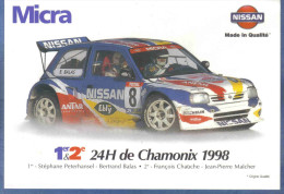 Carte Postale 1er & 2è  24h De Chamonix 1998  Nissan Micra  Trés Beau Plan - Rally