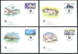 CONGO 2006 - 4 Env WWF 1er Jour - Hippopotame - FDC