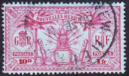 Nouvelles-Hébrides Obl. N°  88 - Idole Indigène 10d -1fr Carmin - Used Stamps