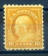 USA - 1912 FRANKLIN 10c YELLOW - Unused Stamps