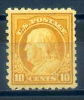 USA - 1912 FRANKLIN 10c YELLOW - Nuevos