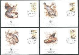 ISRAEL 2000 - 4 Env WWF 1er Jour - Renard De Blanford - (Y 1488/91) - FDC