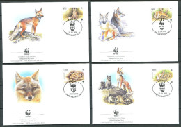 KIRGHIZISTAN 1999 - 4 Env WWF 1er Jour - Renard - (Y 135/38) - FDC